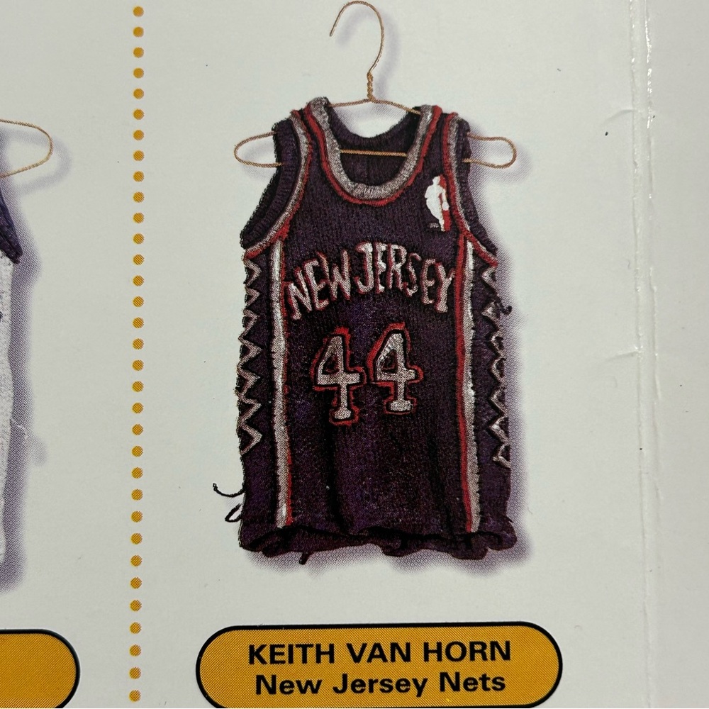Vintage 90s Keith Van Horn New Jersey Nets NBA Locker Room Star Hangers Jersey
